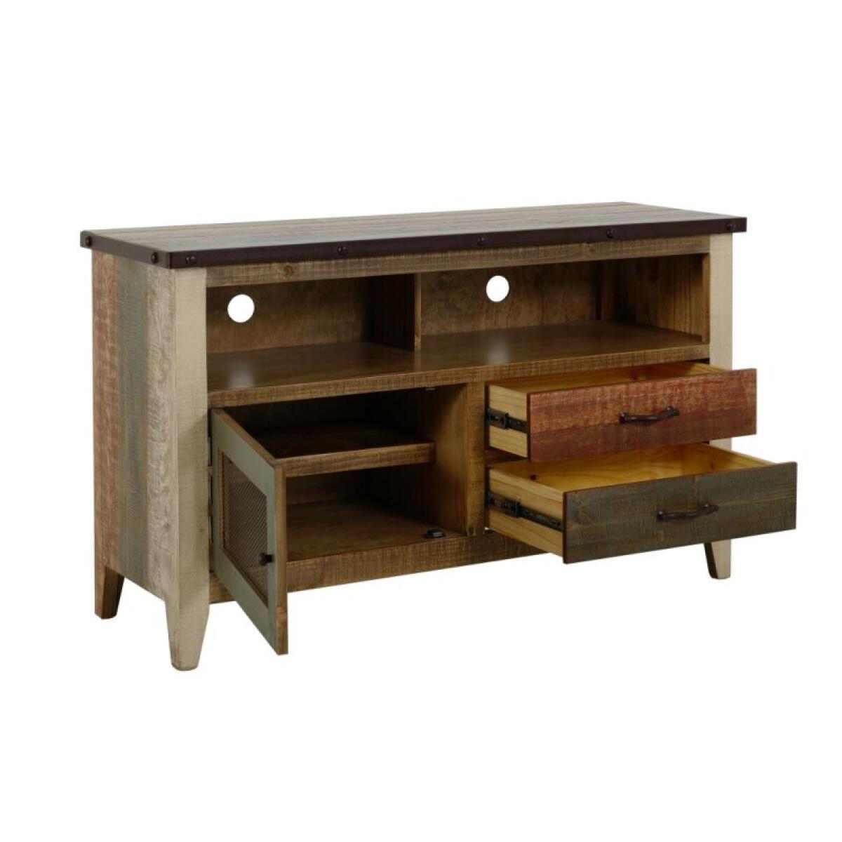 Antique 2 Drawer, 1 Door 52" TV Stand - Image 3