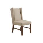 Silver Upholstered Chair (100% Leather) IFD6473CHU