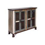 Antique 4 Iron Mesh Door 48" Console - Image 5