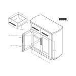 Balam 2 Drawer & 2 Glass Door Server - Image 9