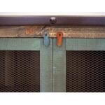 Antique 6 Iron Mesh Door 71" Console - Image 5
