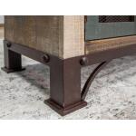 Antique 6 Iron Mesh Door 71" Console - Image 7