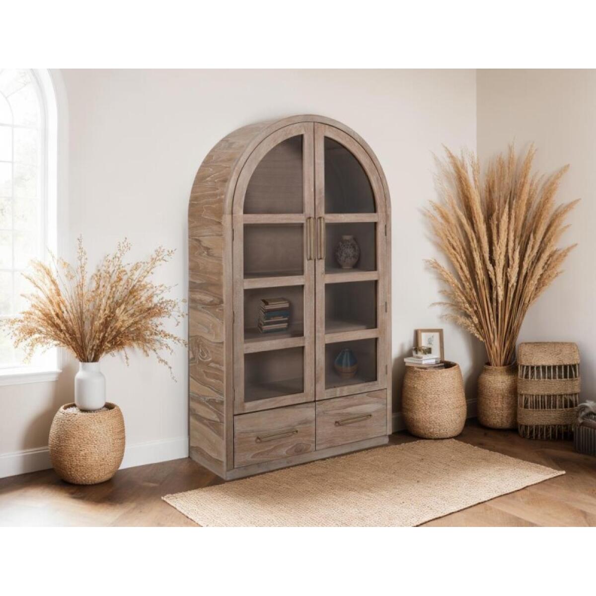Balam 2 Drawer & 2 Glass Doors, Cabinet - Image 5
