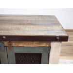 Antique 4 Iron Mesh Door 48" Console - Image 6