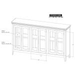 Brava Collection 6 Door, Console IFD9803CNSBL - Image 9