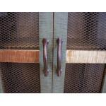 Antique 4 Iron Mesh Door 48" Console - Image 2