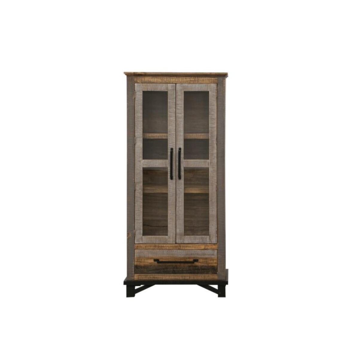 Loft Brown 1 Drawer, 2 Doors Cabinet - Image 2