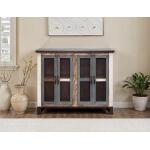Antique 4 Iron Mesh Door 48" Console - Image 8