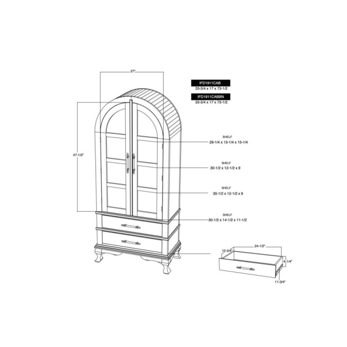 Arlette 2 Drawer 2 Door Cabinet - Image 5
