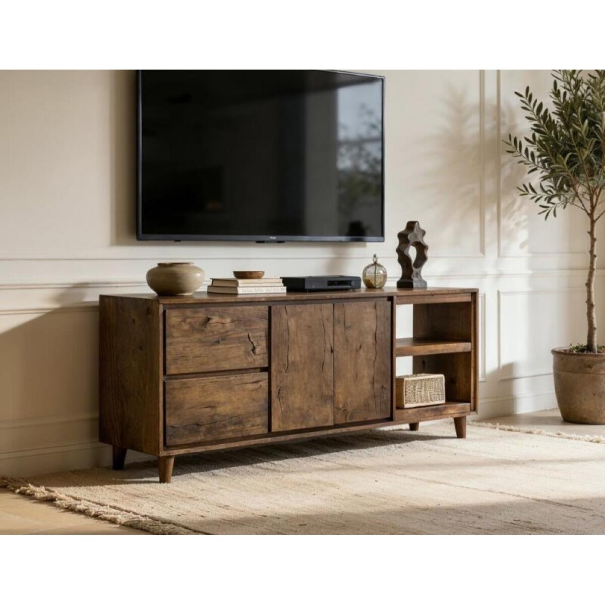Savia 3 Drawer & 2 Door, TV Stand 76" IFD7101STN76 - Image 4