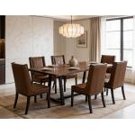 Walnut Upholstered Chair (100% Leather) IFD3422CHU - Image 3