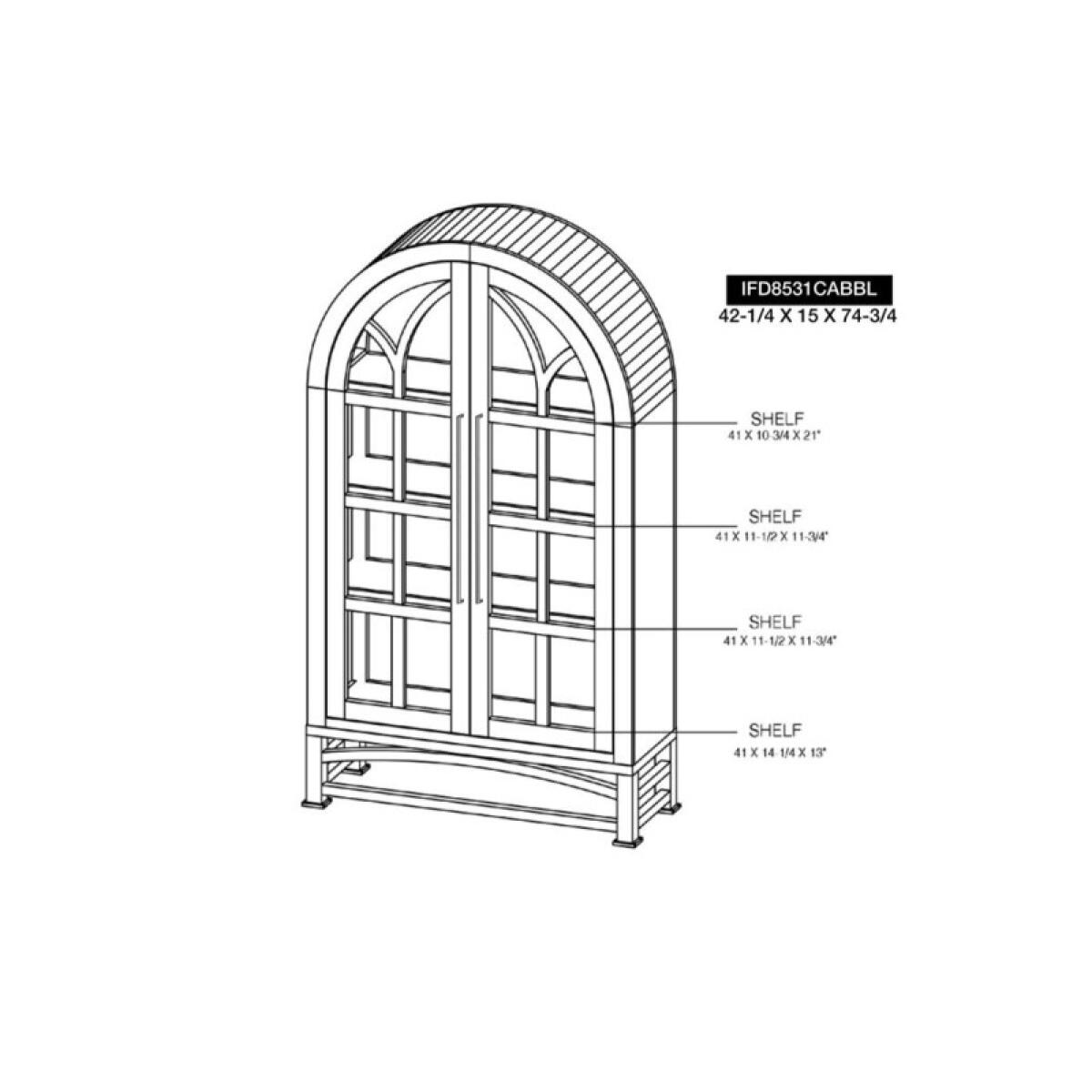 Obsidian 2 Glass Door Cabinet - Image 11