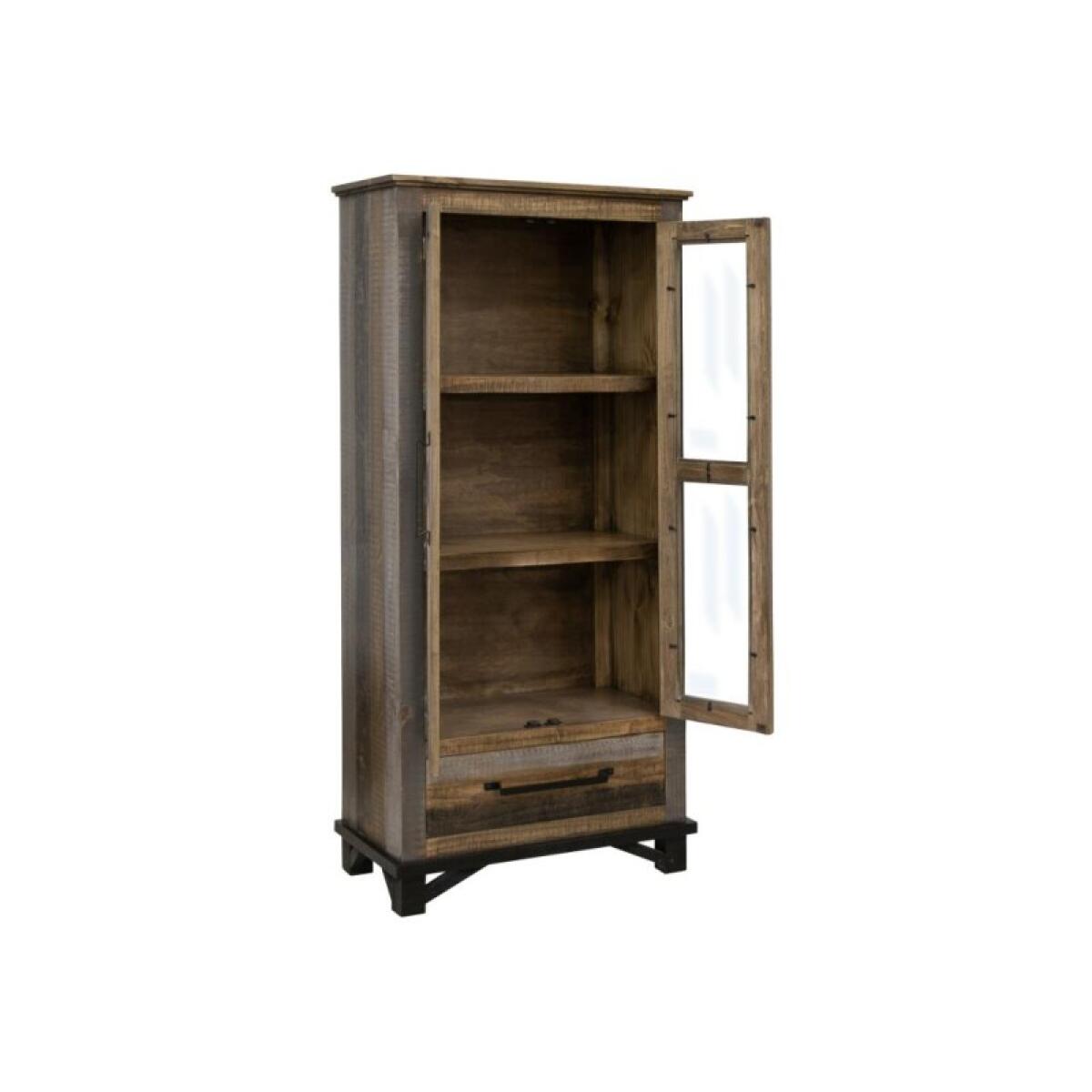 Loft Brown 1 Drawer, 2 Doors Cabinet - Image 3