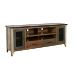 Antique 2 Drawer 2 Iron Mesh Doors 76" TV Stand - Image 2