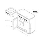 Balam 2 Drawer & 2 Glass Door, Server - Image 10