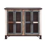 Antique 4 Iron Mesh Door 48" Console