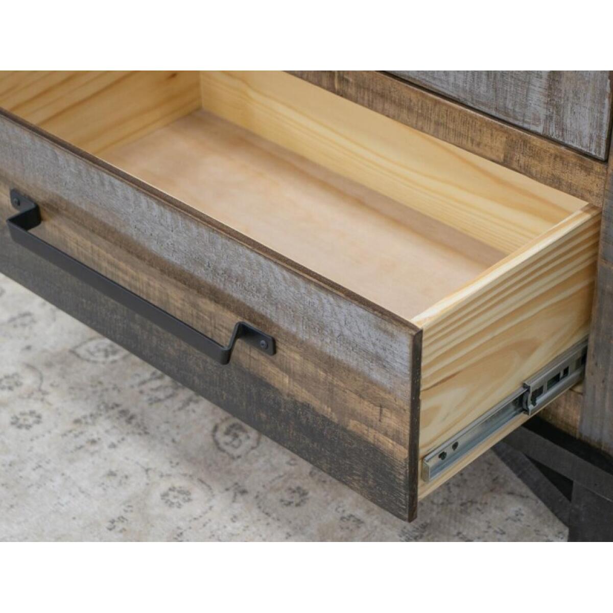 Loft Brown 1 Drawer, 2 Doors Cabinet - Image 7