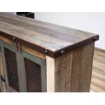 Antique 4 Iron Mesh Door 48" Console - Image 7