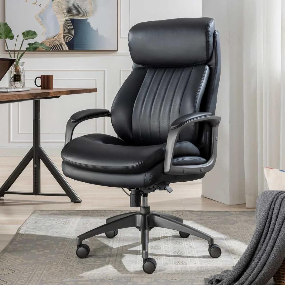 Nova Executive Leather Office Chair, Black - 52372-BLK - Image 9