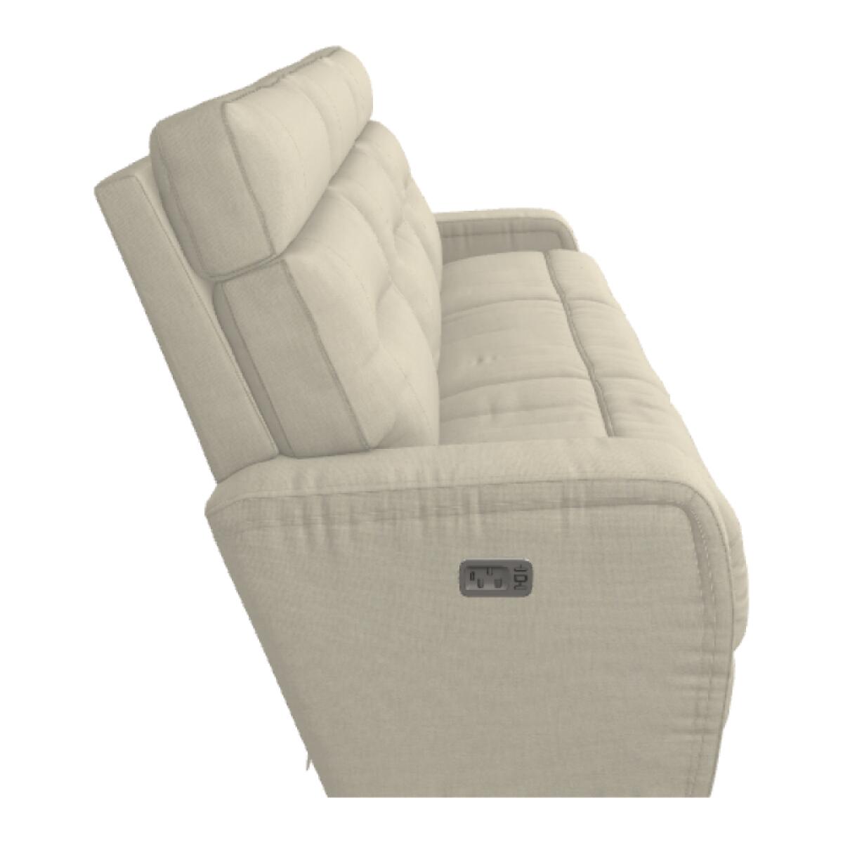 Baron Power Wall Reclining Sofa w/ Headrest & Storage Drawer - 36U807 - Image 4