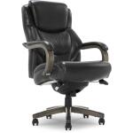 Delano Big & Tall Executive Leather Office Chair, Jet Black with Distressed Wood - 45833B-LZB - Image 4