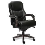 Delano Big & Tall Executive Leather Office Chair, Jet Black with Distressed Wood - 45833B-LZB