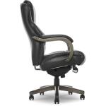 Delano Big & Tall Executive Leather Office Chair, Jet Black with Distressed Wood - 45833B-LZB - Image 5