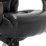 Delano Big & Tall Executive Leather Office Chair, Jet Black with Distressed Wood - 45833B-LZB - Image 11
