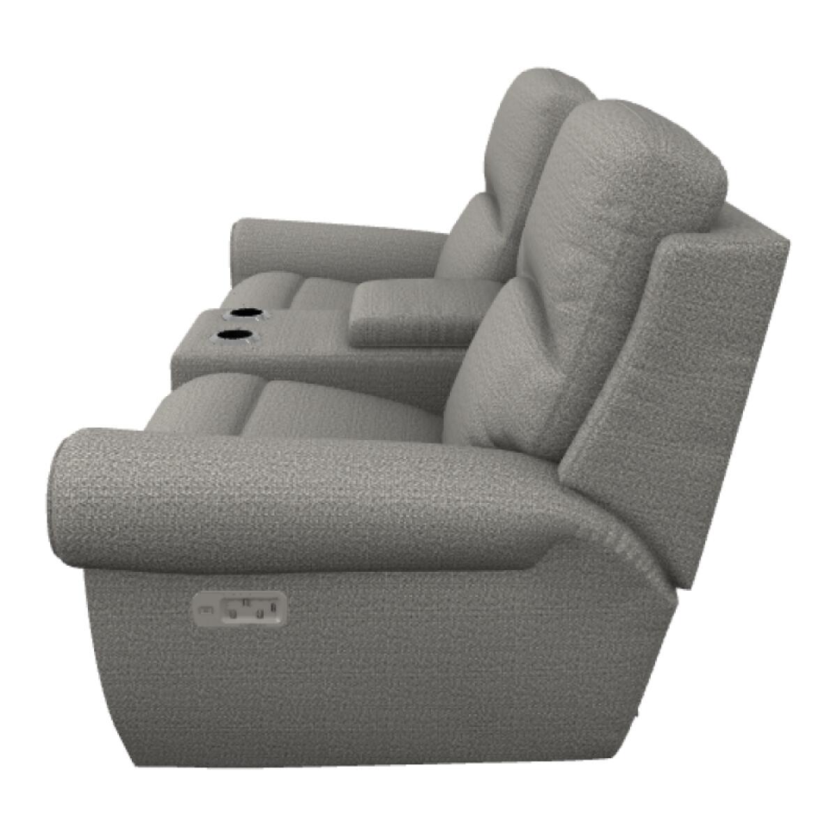 Dutton Power Reclining Loveseat w/ Headrest, Lumbar & Console - X49828 - Image 2