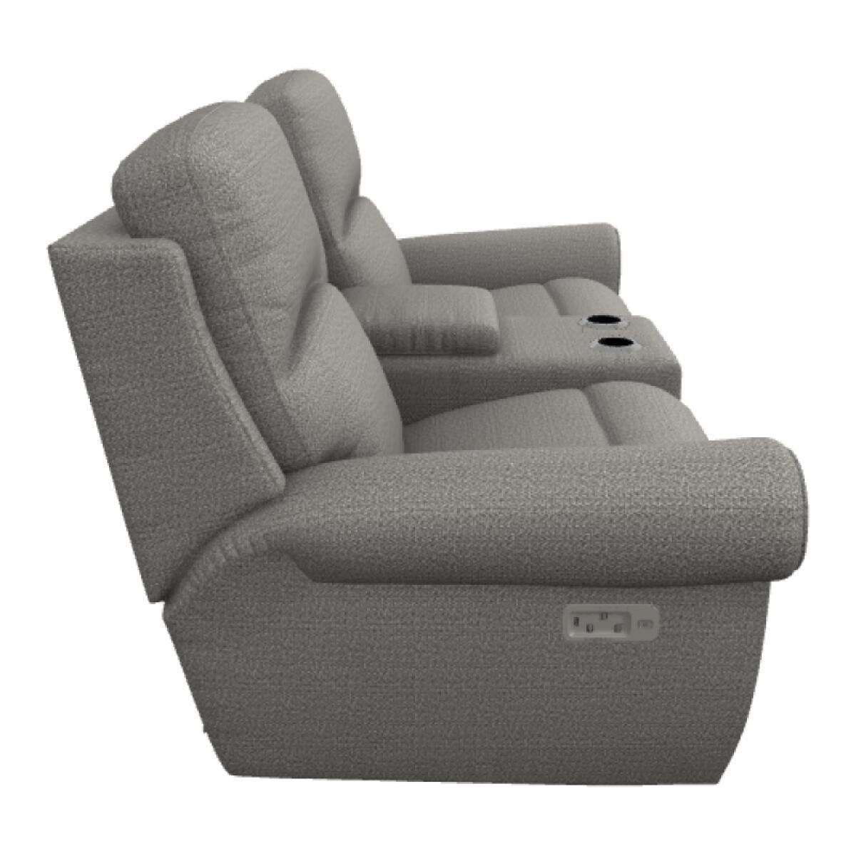 Dutton Power Reclining Loveseat w/ Headrest, Lumbar & Console - X49828 - Image 4
