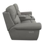 Dutton Power Reclining Loveseat w/ Headrest, Lumbar & Console - X49828 - Image 4