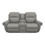 Dutton Power Reclining Loveseat w/ Headrest, Lumbar & Console - X49828