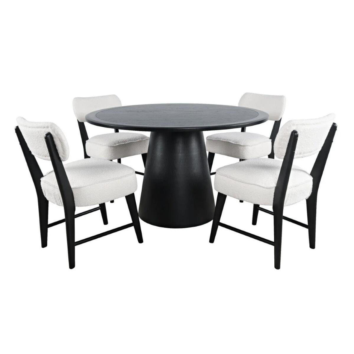 Nash 50" Round Dining Table Black - Image 5