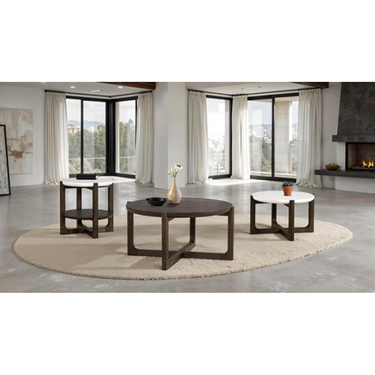 Vellara End Table w/ Wood Top - Image 2