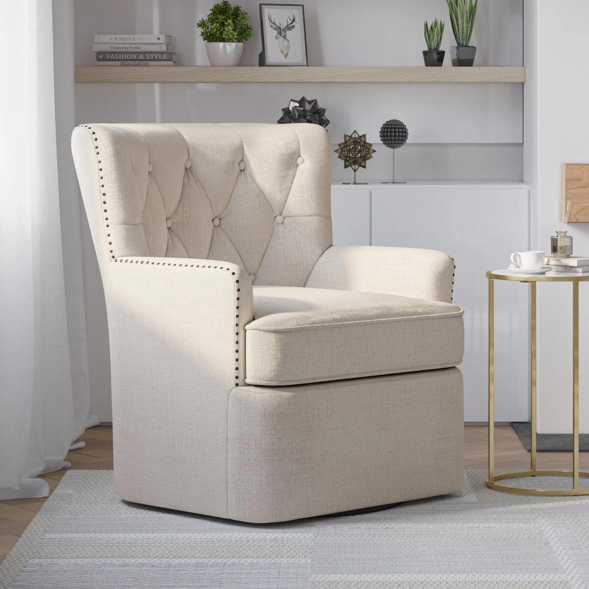 6146f10bb7b50d2689c2519f643fc812 Bryson Swivel Accent Chair - Image 1