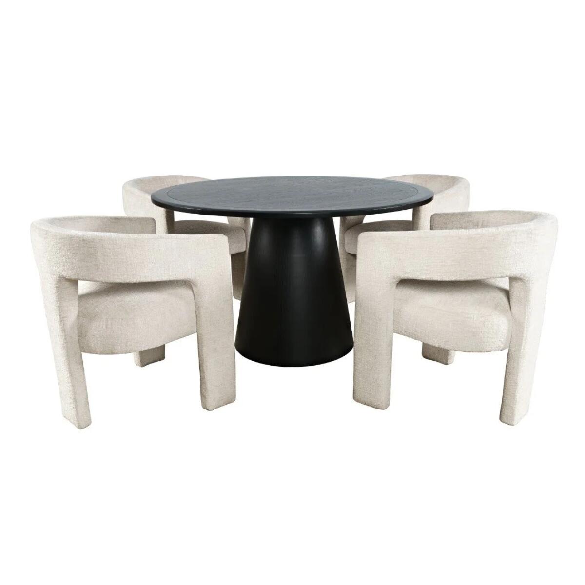 Nash 50" Round Dining Table Black - Image 4