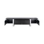 Leknes TV Stand Black w/ Silver Frame - Image 5