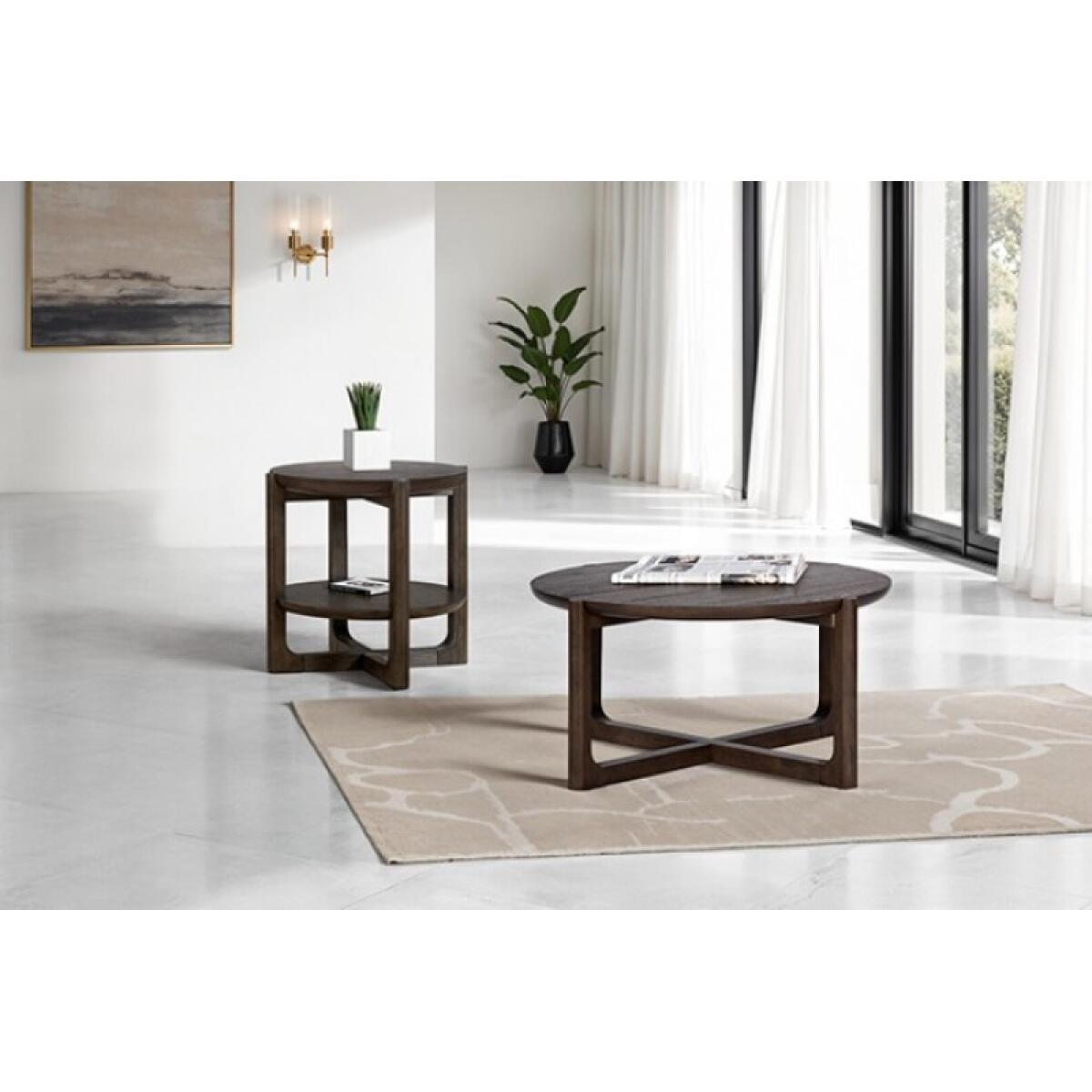 Vellara 36"Cocktail Table w/ Wood Top - Image 2