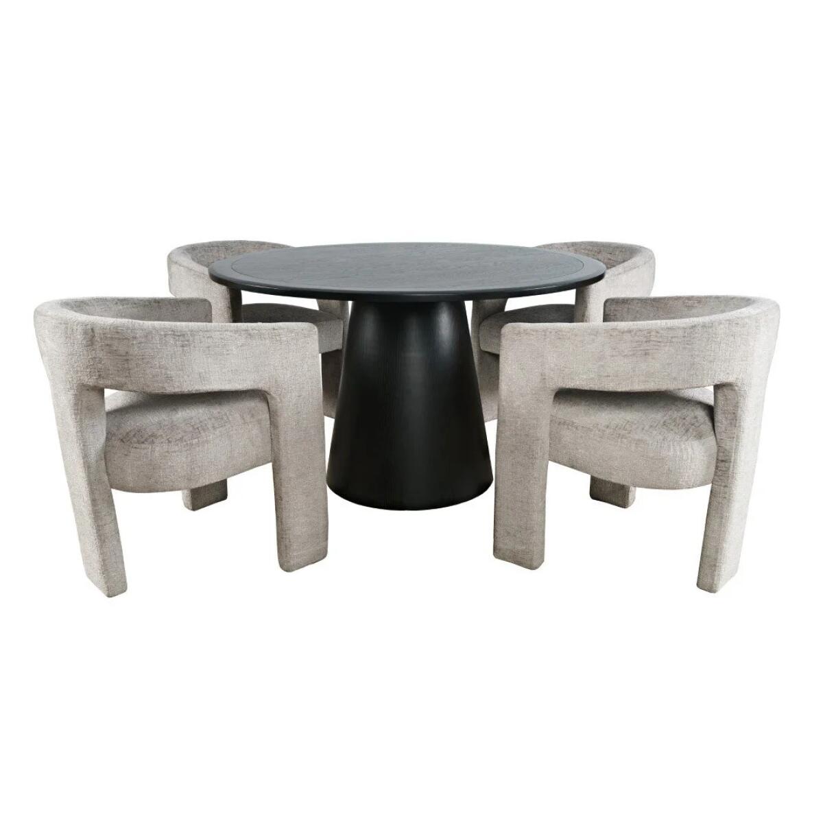 Nash 50" Round Dining Table Black - Image 7
